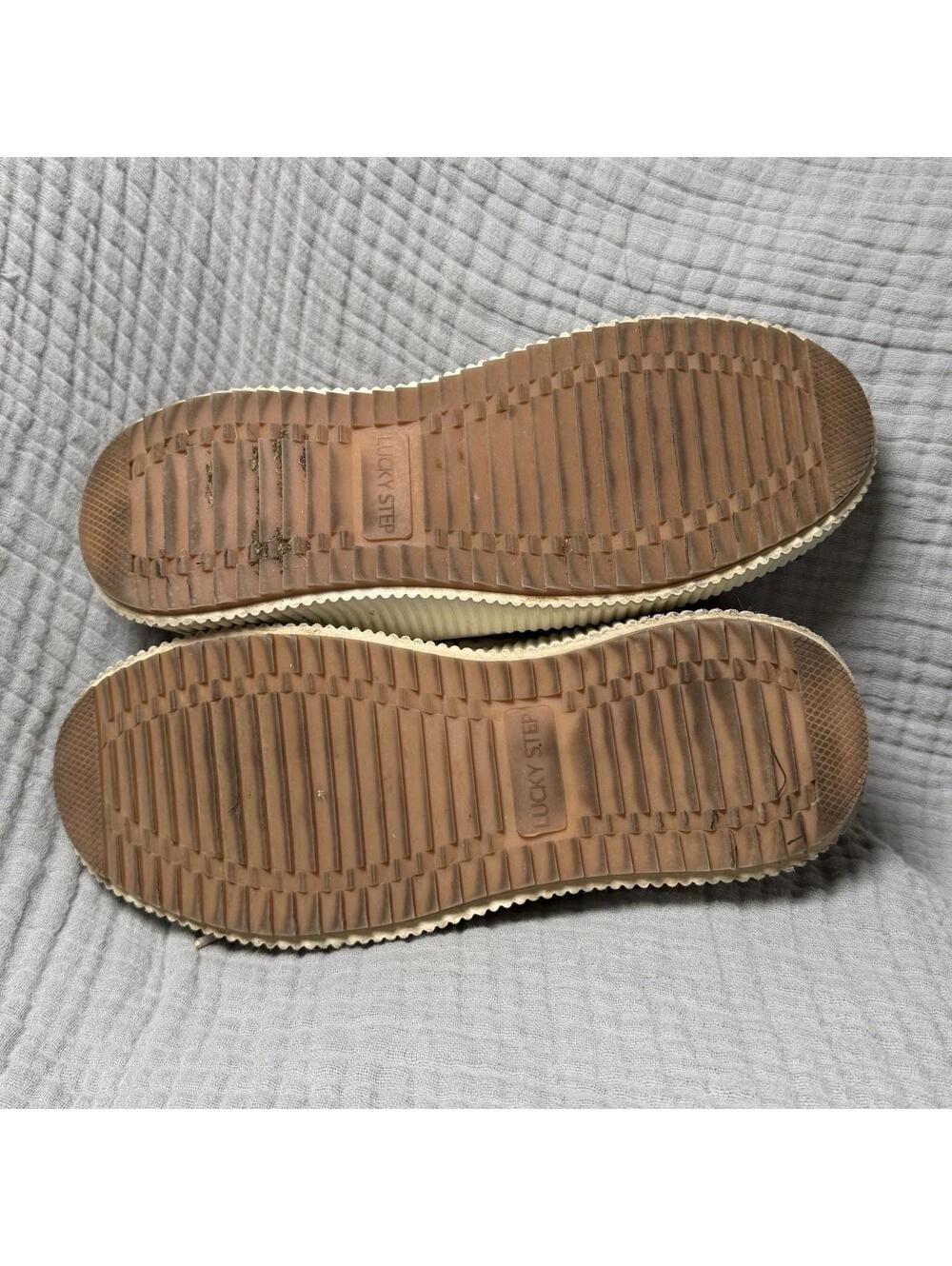 LUCKY STEP Women's Platform Sneakers Pink/Yellow Multi Knit Walking Shoes Sz 9 - Picture 5 of 9